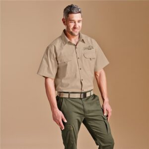 Mens Short Sleeve Mawenzi Twill Shirt New