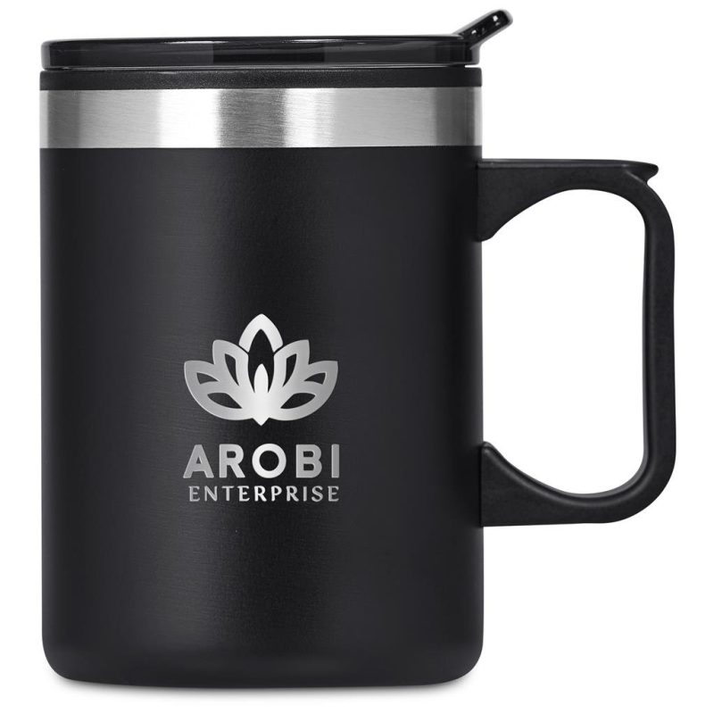 Kooshty Angelo Stainless Steel & Plastic Double-Wall Mug – 360ml - Image 2