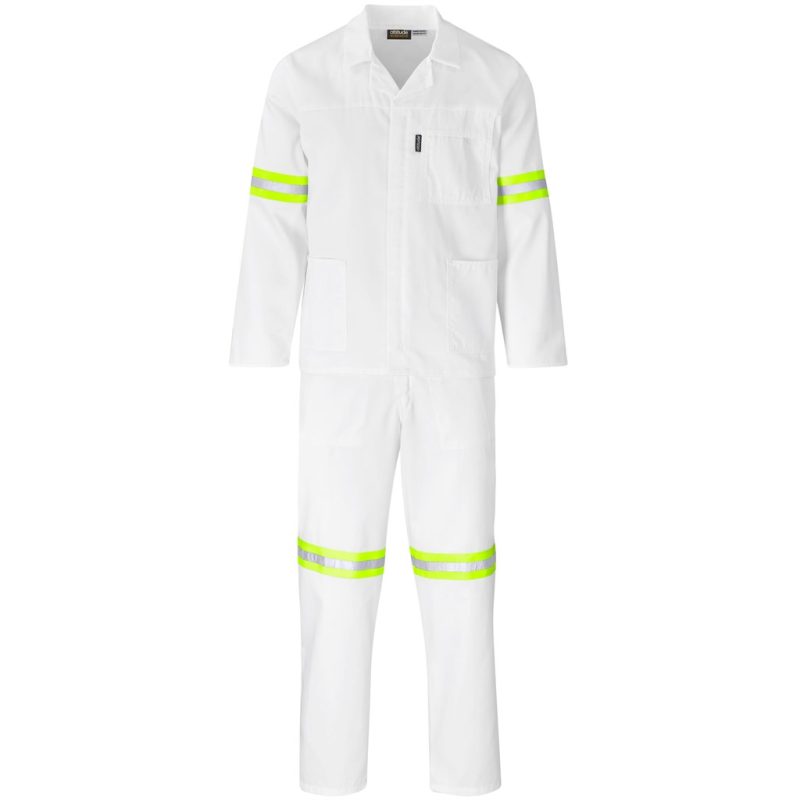 Trade Polycotton Conti Suit - Reflective Arms, Legs & Back - Yellow Tape - Image 2