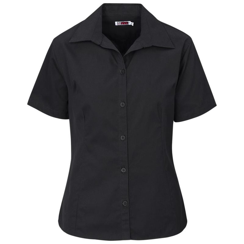 Ladies Short Sleeve Cotton Twill Moderna Shirt - Image 3