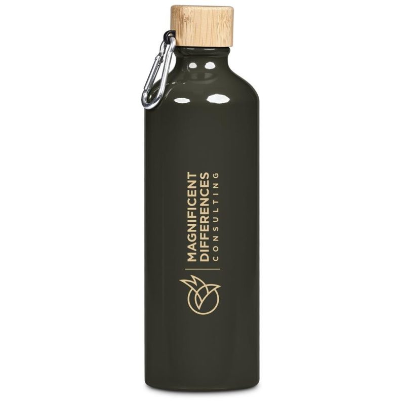 Serendipio Origen Aluminium & Bamboo Water Bottle – 750ml - Image 2