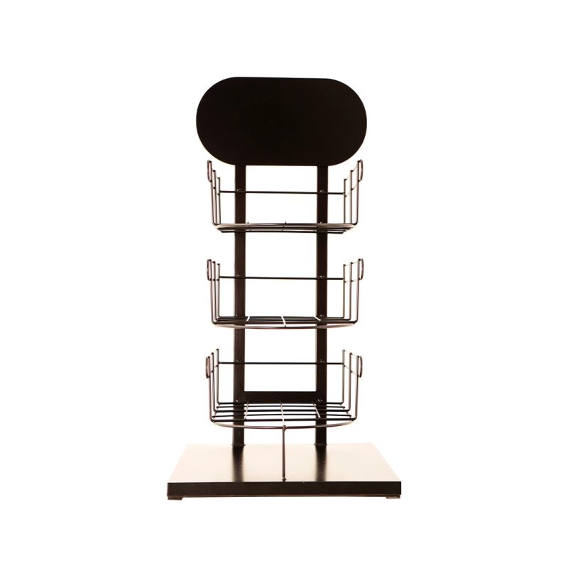 Black 3 Layer Hat Rack