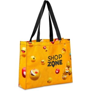 Pre-Printed Sample Hoppla Menlyn Recycled PET Stitch-Bond Shopper