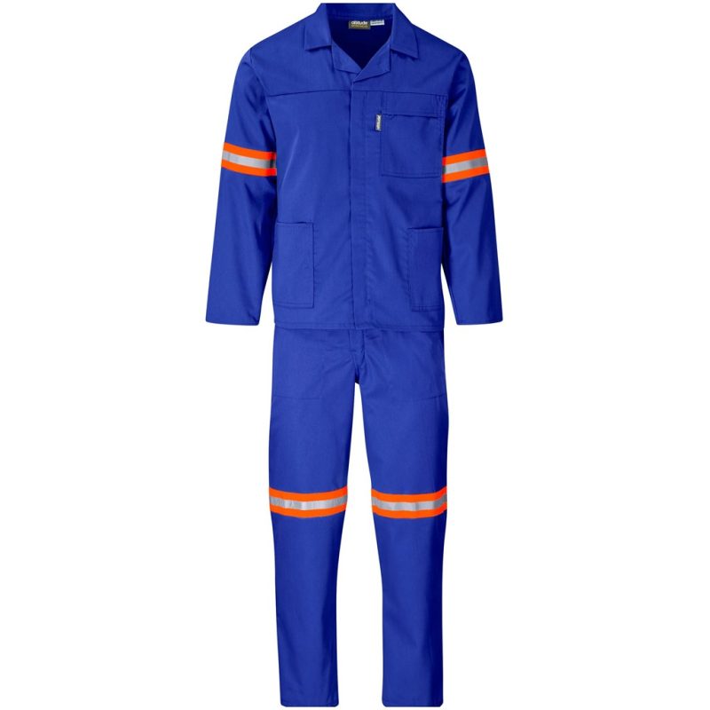 Trade Polycotton Conti - Suit Reflective Arms, Legs & Back - Orange Tape - Image 5