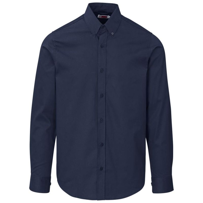 Mens Long Sleeve Brushed Cotton Twill Moderna Shirt - Image 3