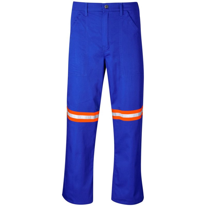 Site Premium Polycotton Pants - Reflective Legs - Orange Tape - Image 2