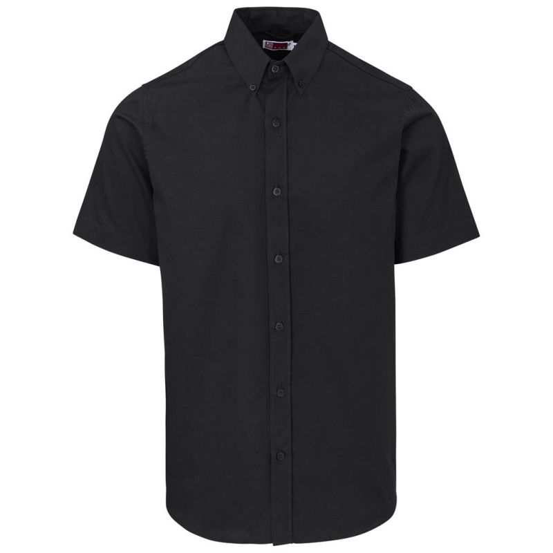 Mens Short Sleeve Brushed Cotton Twill Moderna Shirt - Image 3