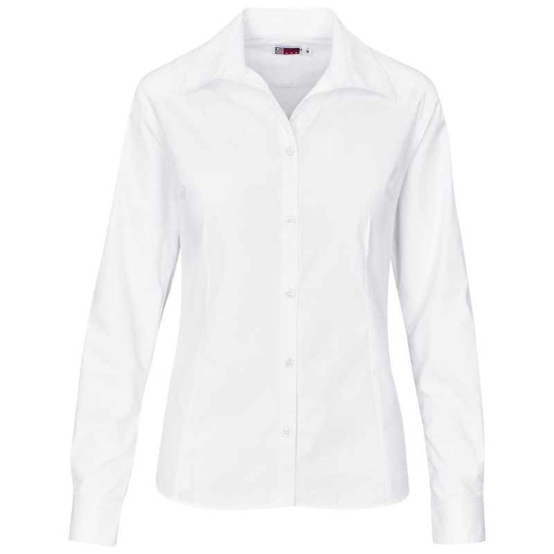 Ladies Long Sleeve Cotton Twill Moderna Shirt - Image 3