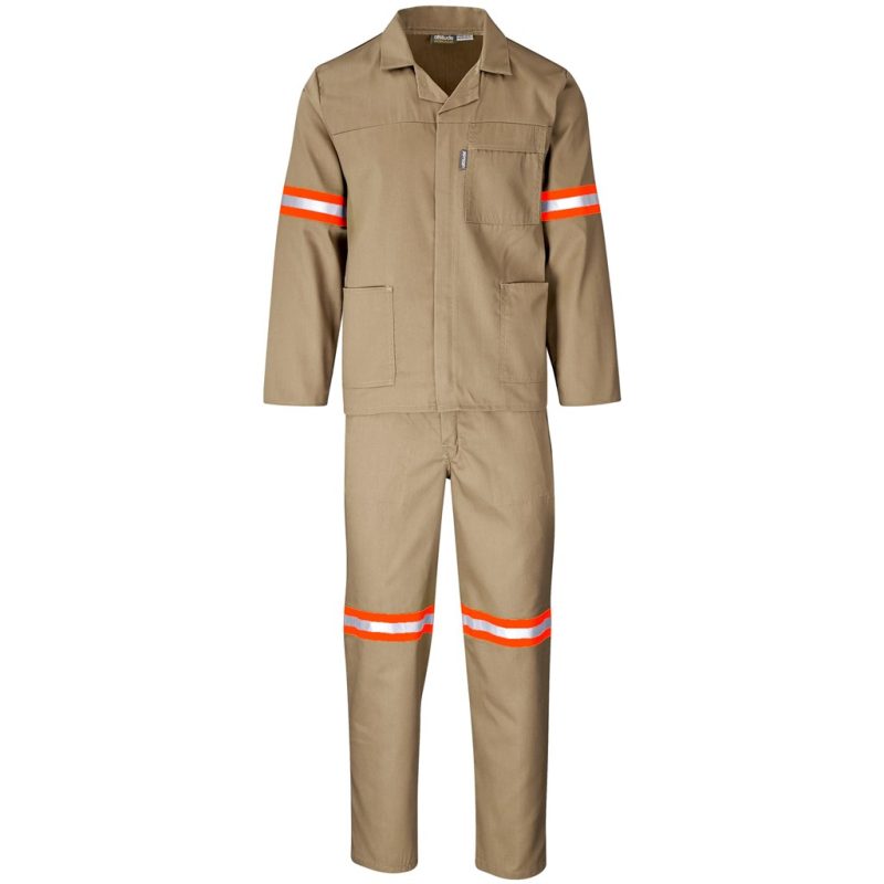Trade Polycotton Conti - Suit Reflective Arms, Legs & Back - Orange Tape - Image 7