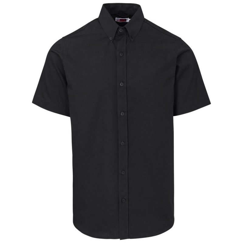 Mens Short Sleeve Cotton Twill Moderna Shirt - Image 3