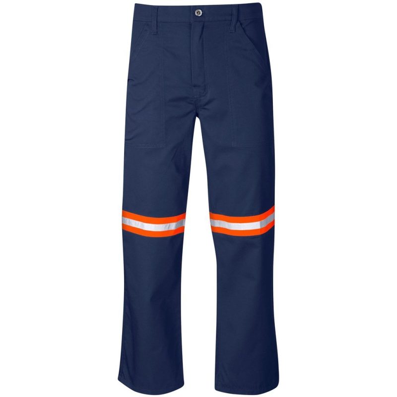 Site Premium Polycotton Pants - Reflective Legs - Orange Tape - Image 3