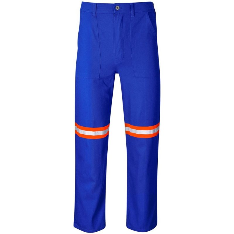 Artisan Premium 100% Cotton Pants - Reflective Legs - Orange Tape - Image 2
